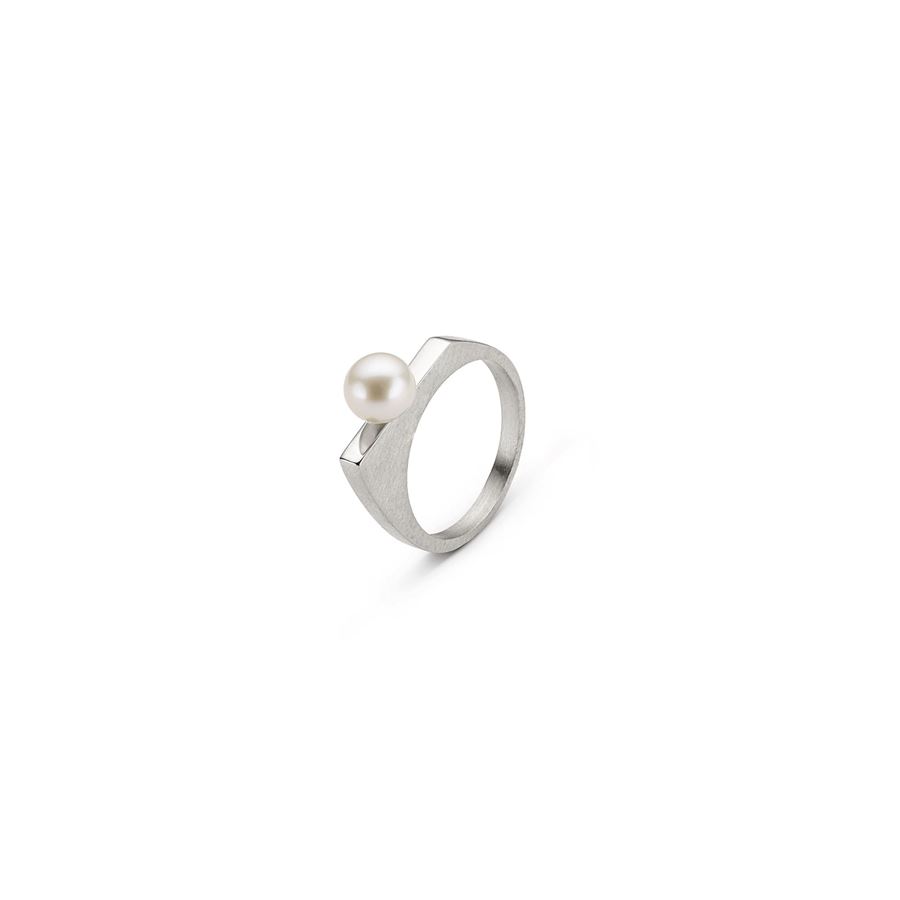 'Congiunzioni' silver ring with pearl CONGIUNZIONI | AN1 CON P PRL BIA BIGARG