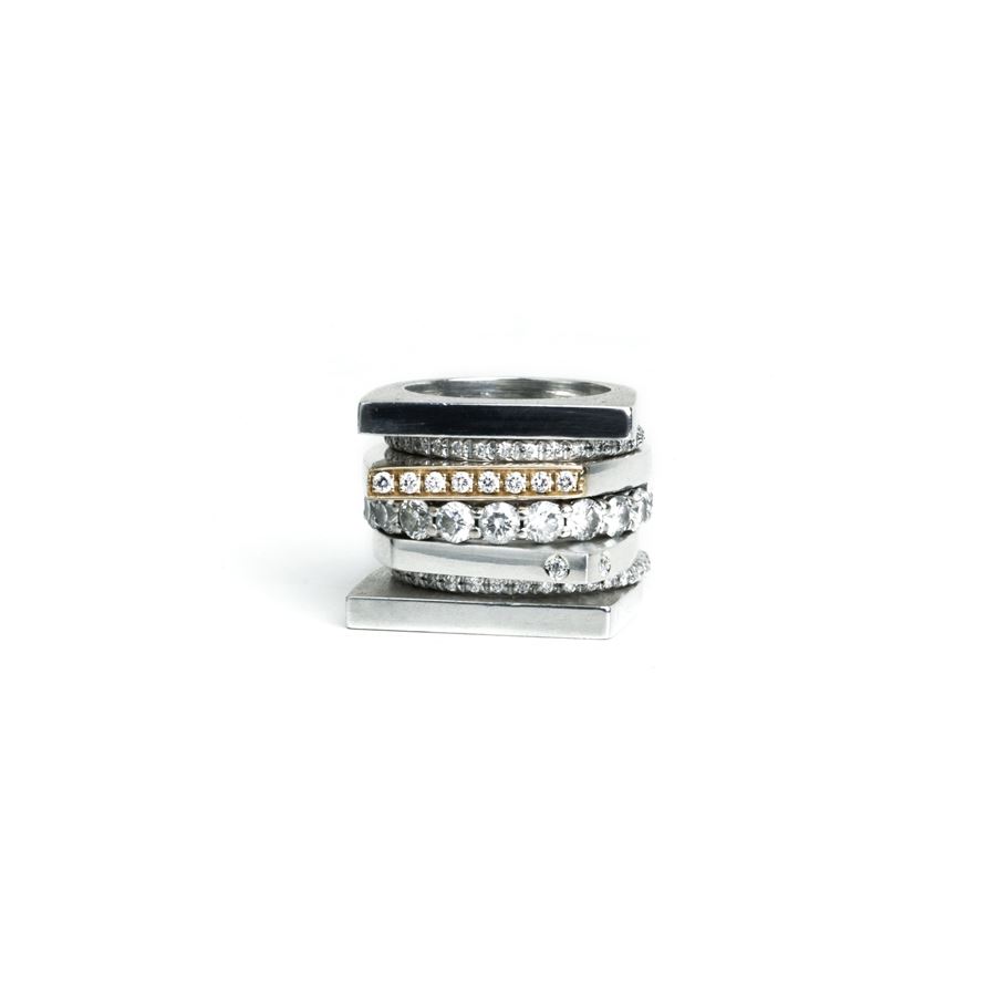 Modular 'Congiunzioni' square ring CONGIUNZIONI | AN1 CON QARG