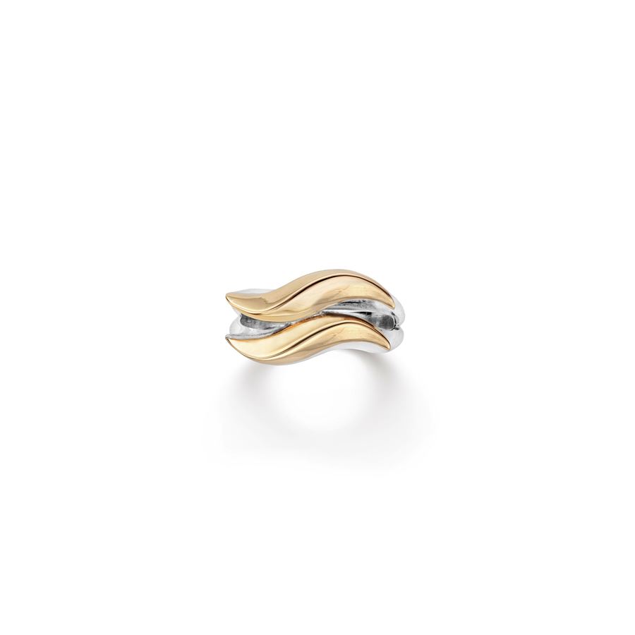 Anello con due elementi in argento e bronzo FLAME | AN2AGBR
