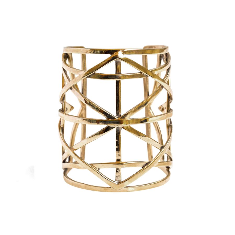 Bronze 'Griglie' cuff GRIGLIE | BR RIGIDOBRO