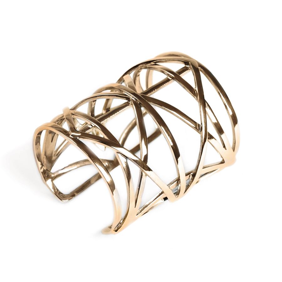Bronze 'Griglie' cuff GRIGLIE | BR RIGIDOBRO