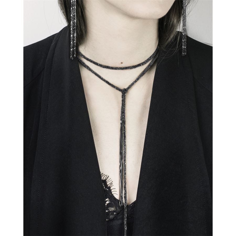 Cordino/choker in argento rodiato SCIARPE | CORDAGN