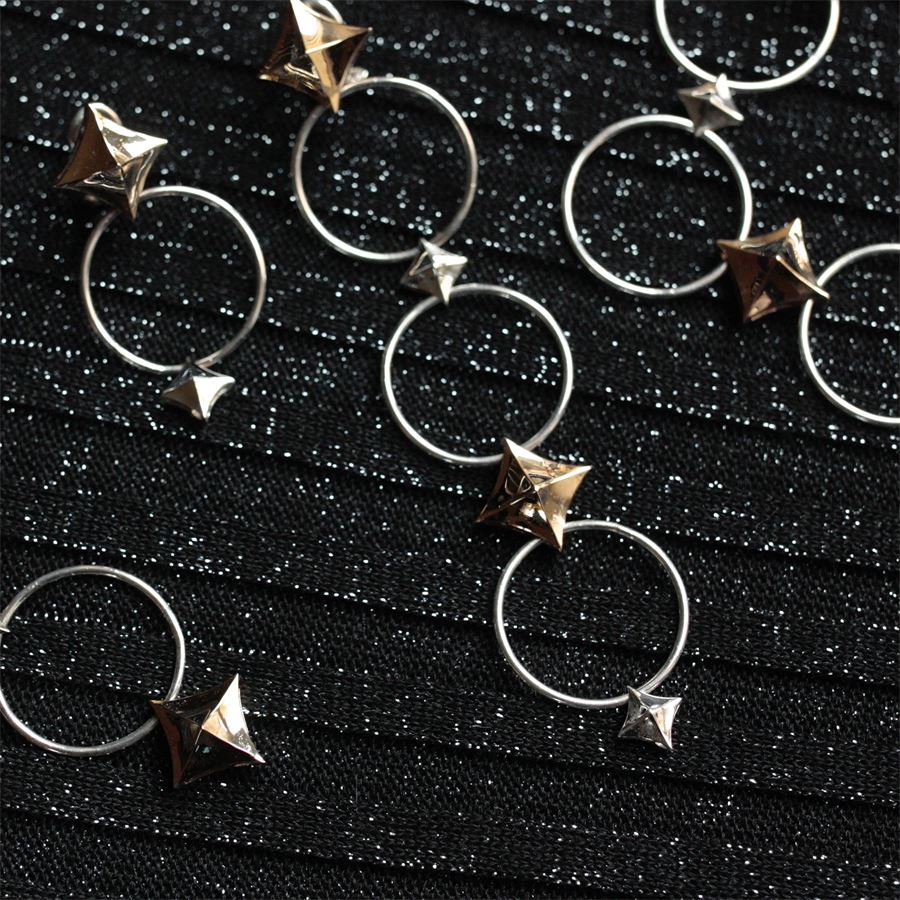 Small 'Solis' earrings with circles and rhombus SOLIS | OR CER/ROMS