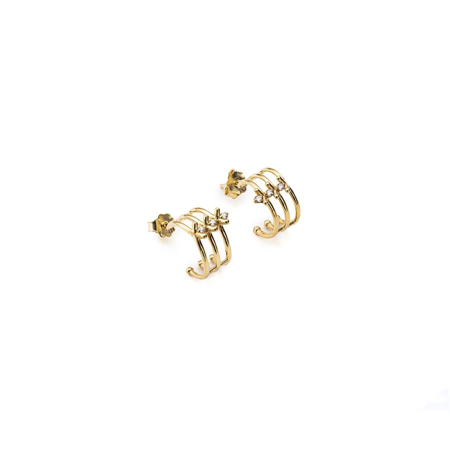 3 element 'Spinae' hoop earrings SPINAE | OR CER XS 3FBRO