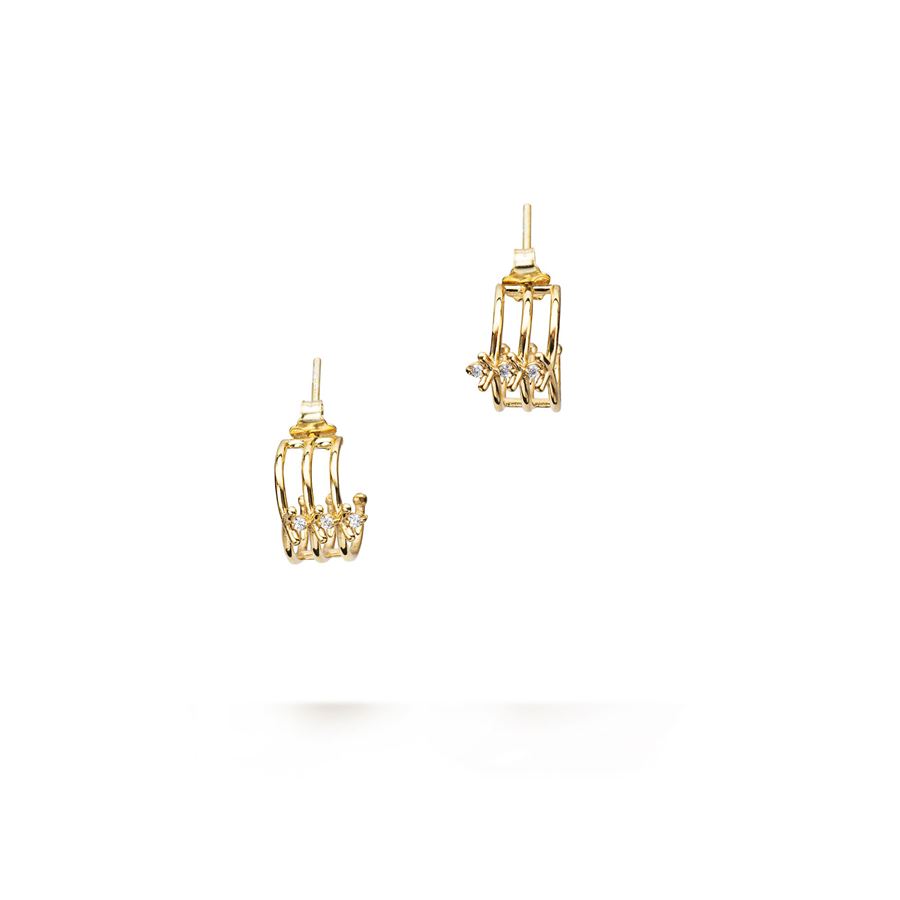 3 element 'Spinae' hoop earrings SPINAE | OR CER XS 3FBRO