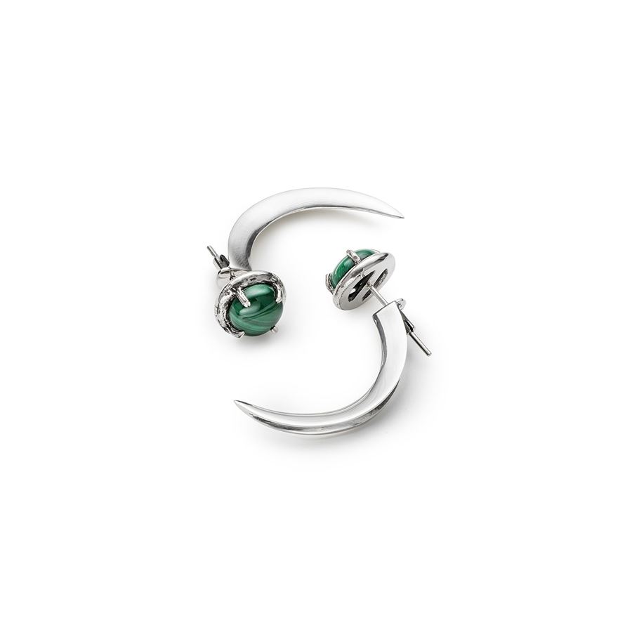 Malachite hook earrings UNCINI | OR MALACARG