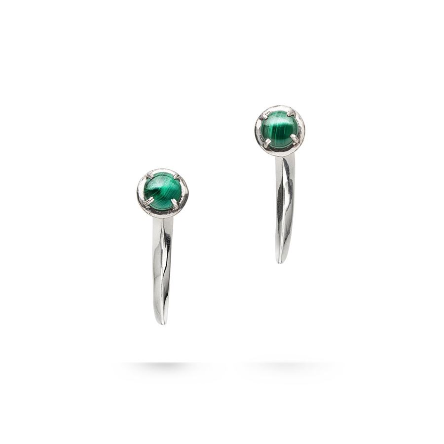 Malachite hook earrings UNCINI | OR MALACARG