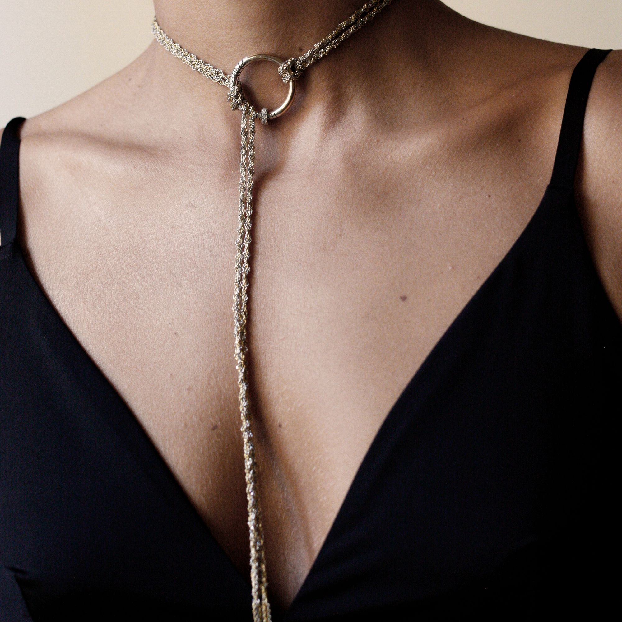 Bicolor lanyard choker SCIARPE | CORDINOBICOLOR