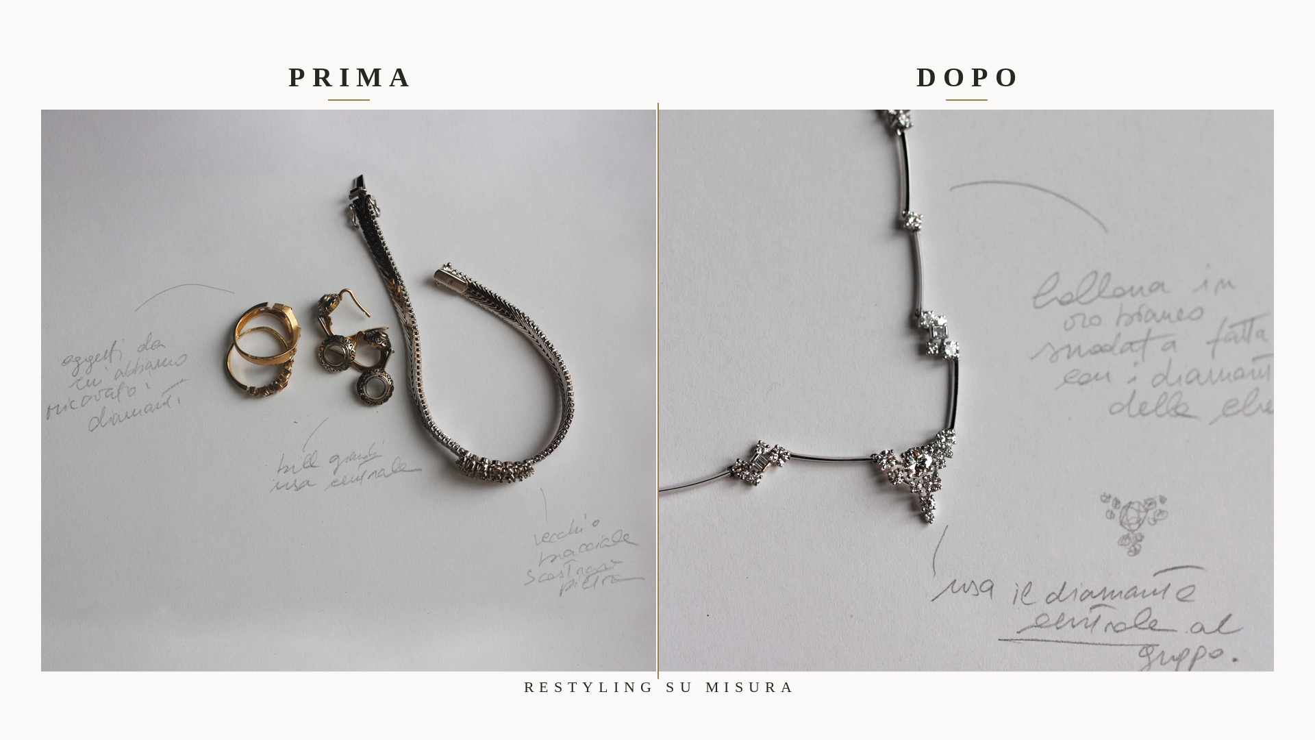 Restyling di un gioiello, prima e dopo